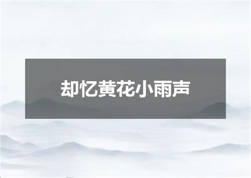 却忆黄花小雨声