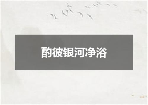 酌彼银河净浴