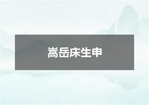 嵩岳床生申