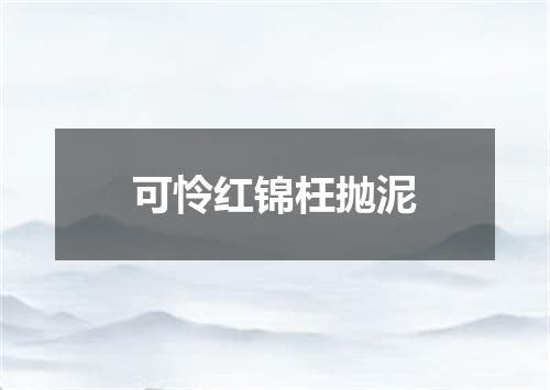 可怜红锦枉抛泥