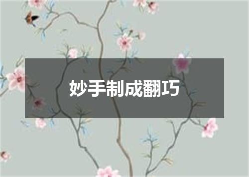 妙手制成翻巧