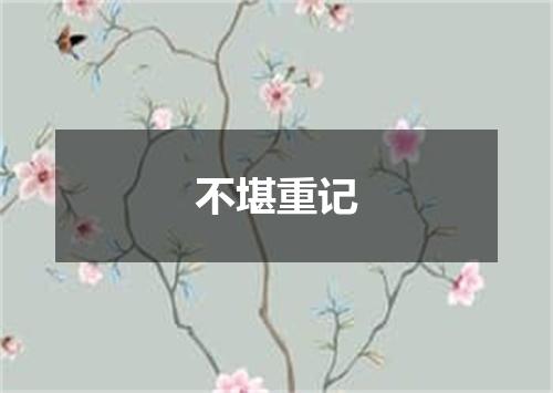 不堪重记