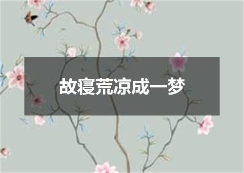 故寝荒凉成一梦