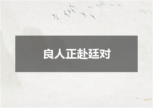良人正赴廷对