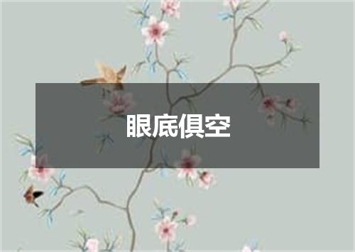 眼底俱空