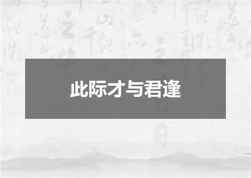 此际才与君逢