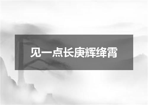 见一点长庚辉绛霄