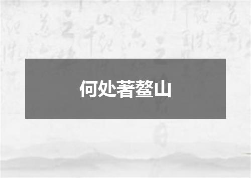 何处著鳌山