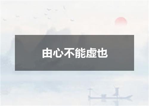 由心不能虚也