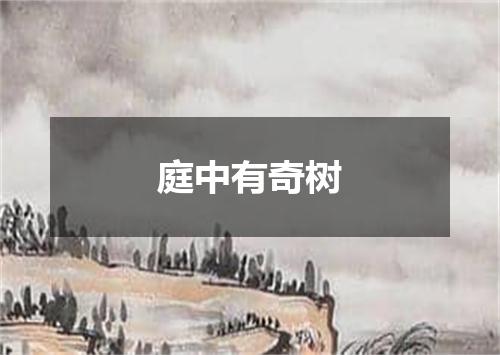 庭中有奇树