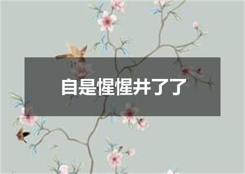 自是惺惺井了了