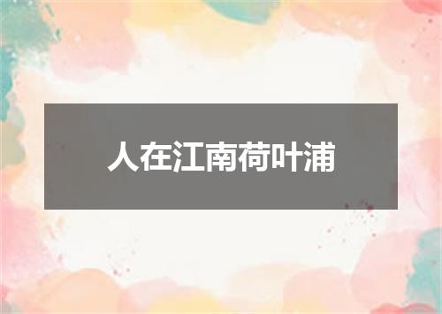 人在江南荷叶浦