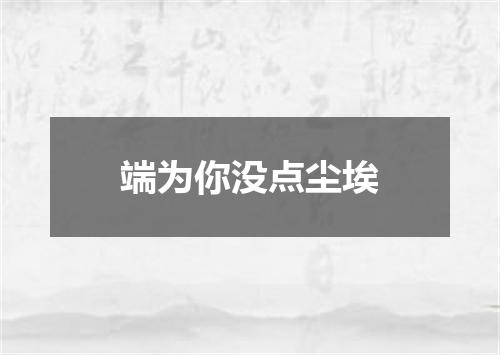 端为你没点尘埃
