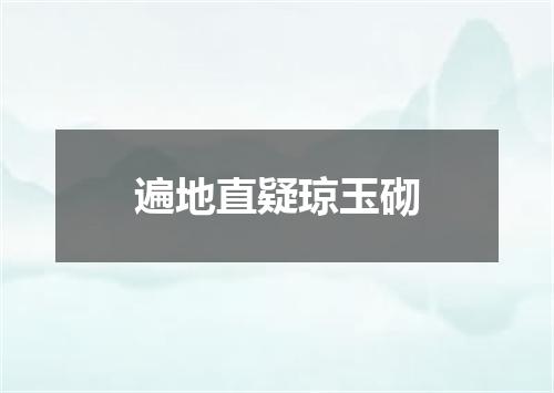 遍地直疑琼玉砌
