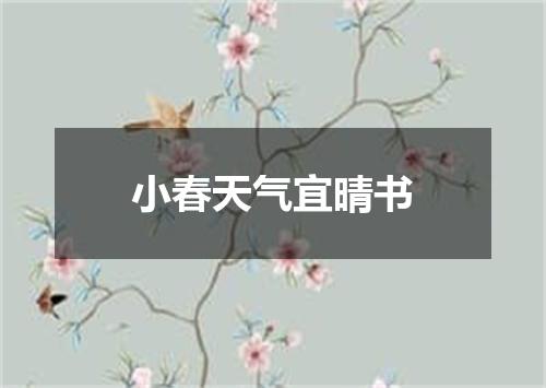 小春天气宜晴书