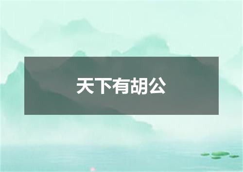 天下有胡公