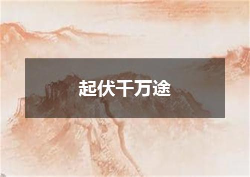 起伏千万途