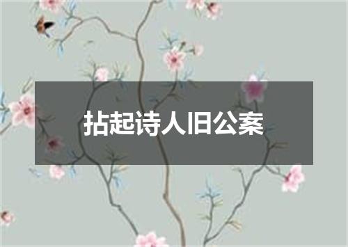 拈起诗人旧公案