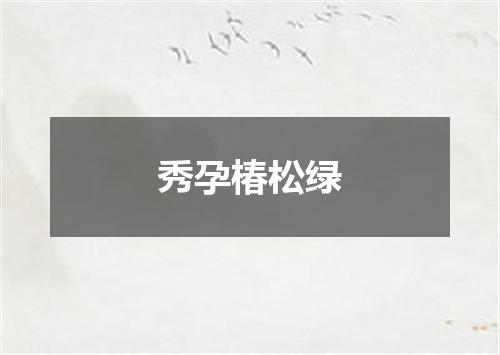 秀孕椿松绿