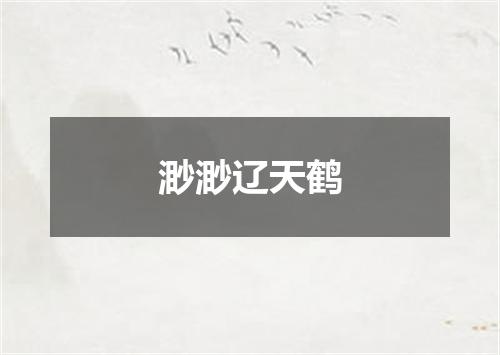 渺渺辽天鹤