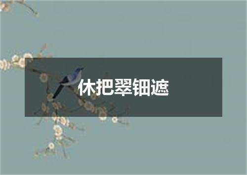 休把翠钿遮