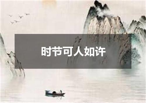 时节可人如许