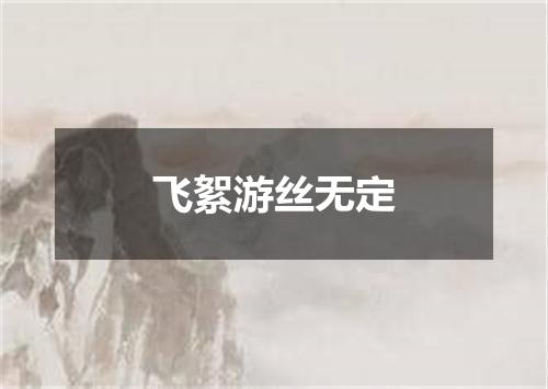 飞絮游丝无定