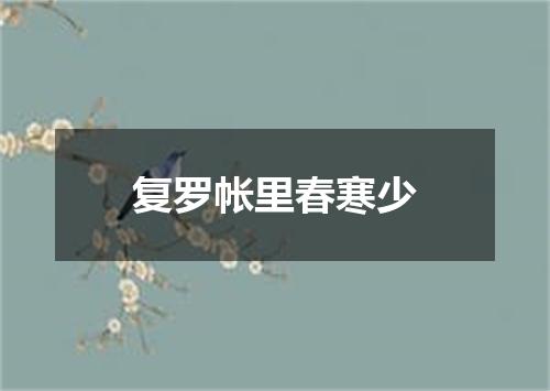 复罗帐里春寒少