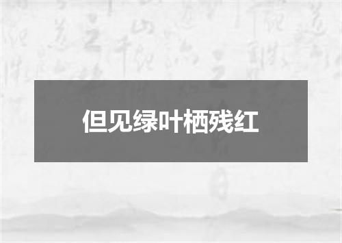 但见绿叶栖残红