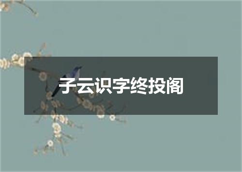 子云识字终投阁