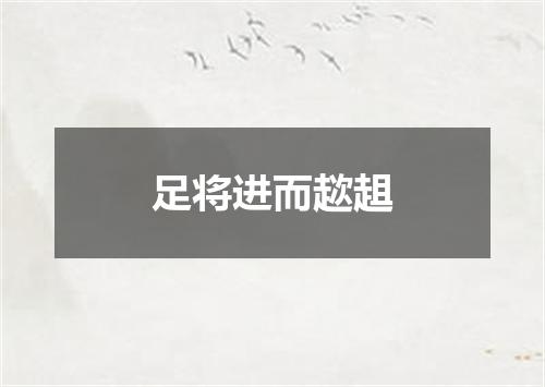 足将进而趑趄