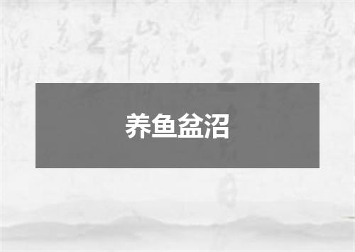 养鱼盆沼