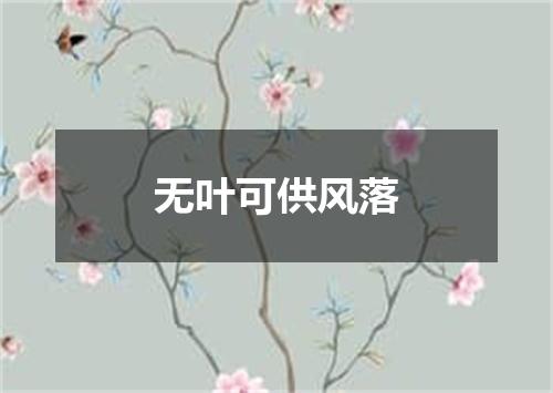 无叶可供风落