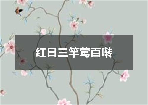 红日三竿莺百啭