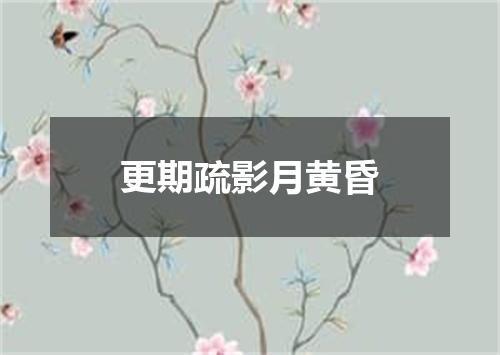 更期疏影月黄昏