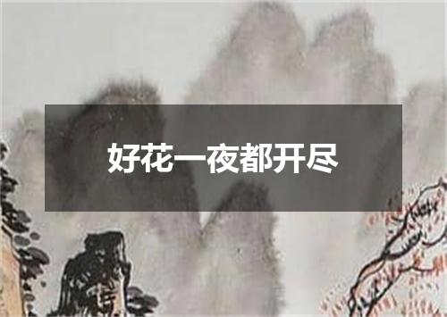 好花一夜都开尽