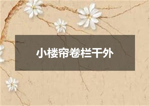 小楼帘卷栏干外