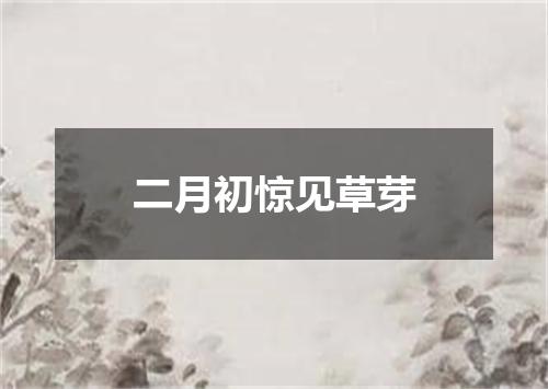 二月初惊见草芽