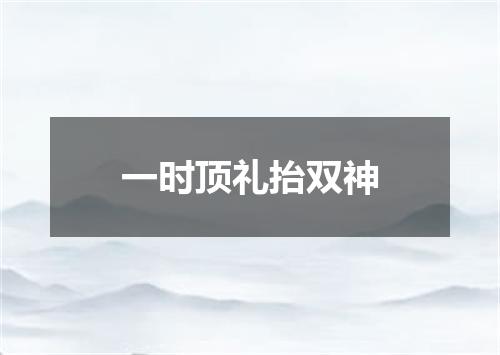 一时顶礼抬双神