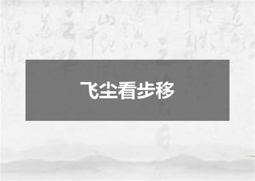 飞尘看步移