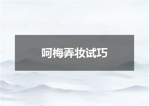 呵梅弄妆试巧