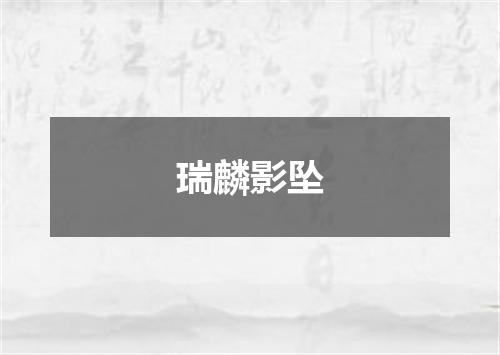 瑞麟影坠