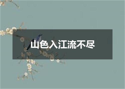 山色入江流不尽