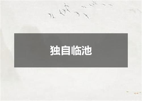 独自临池