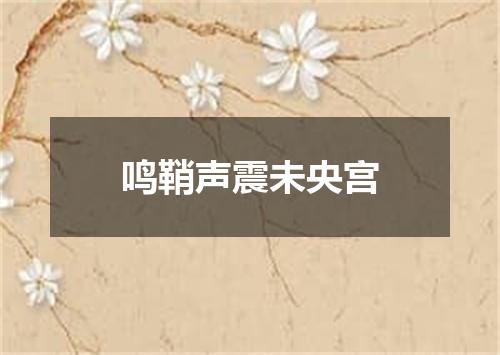 鸣鞘声震未央宫