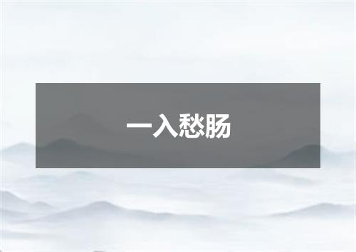 一入愁肠