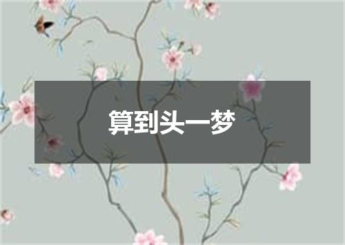 算到头一梦