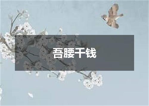 吾腰千钱