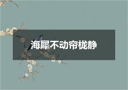 海犀不动帘栊静