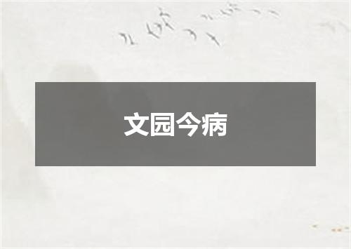 文园今病